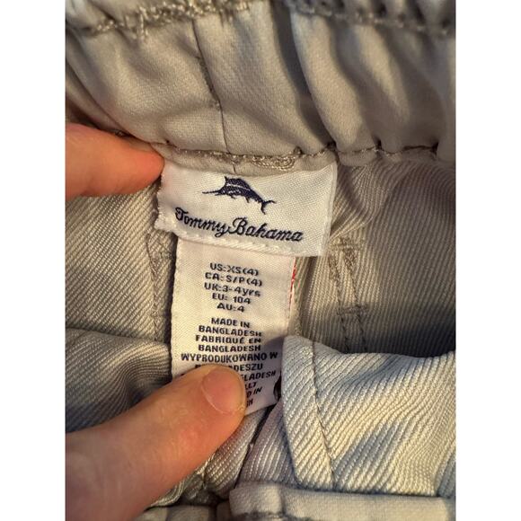 Tommy Bahama performance gray drawstring pants size 4 boys - Picture 2 of 3